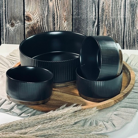 Lenardi 133-391 Набор салатников 7пр. WOOD в под.уп.(х4)Фарфор