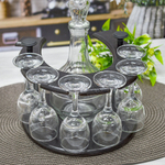 Набор 7 предметов (графин 500мл, 6 рюмок 60мл) на деревянной подставке "Подкова", 10134