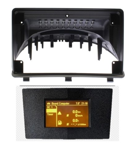 Комплект рамки с разъёмами 9"+can Opel Antara 2006-2017+черная рамка переноса БК(наверх) - Car-Smart 7282B