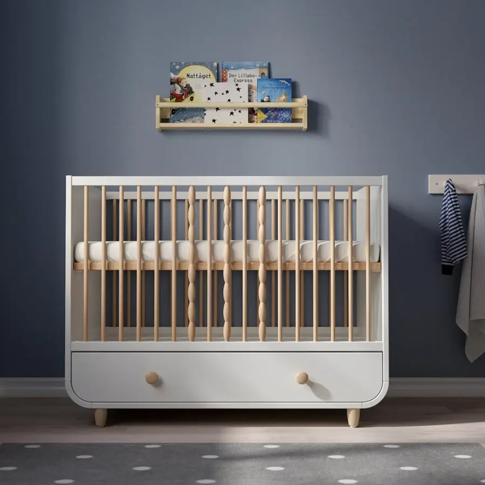Кровать для новорожденных - IKEA MYLLRA, 60x120 см, белый,  МИЛЛРА ИКЕА