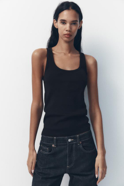 ZARA ДЖИНСЫ TRF WIDE LEG СО СРЕДНЕЙ ПОСАДКОЙ, НАСЫЩЕННЫЙ СИНИЙ