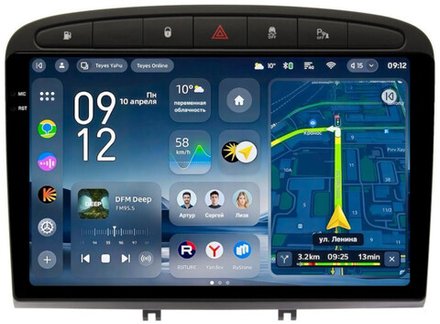 Магнитола для Peugeot 308 2007-2014, 408 2012-2022 - Teyes CC4-PRO монитор 9.5" 2K QLED на Android 13, Snapdragon 778G, AI, CarPlay, DSP, 4G SIM-слот