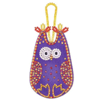 Набор для изготовления дизайнерского украшения для одежды Клевер, 155х110х29 мм, картонная упаковка, "Милая совка"