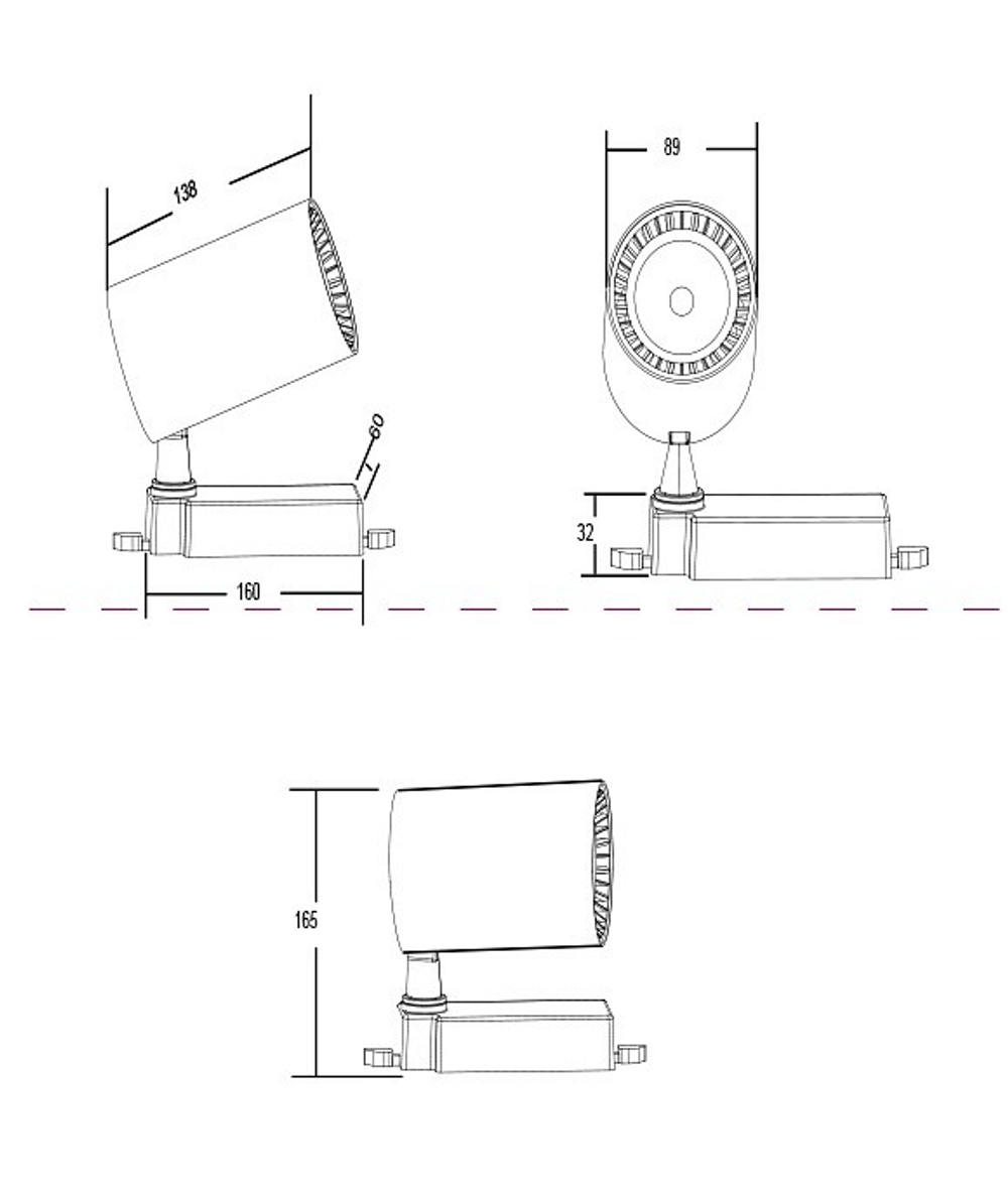 Светильник на штанге Maytoni Vuoro TR029-3-30W4K-B