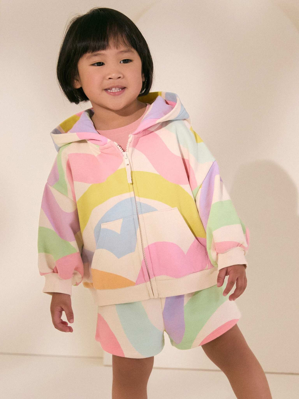 Шорты для девочки Next AD1-784, Молочный, Розовый, Голубой