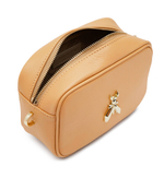 Кожаная сумка-мессенджер Patrizia Pepe - бежевый(8B0186 L001)