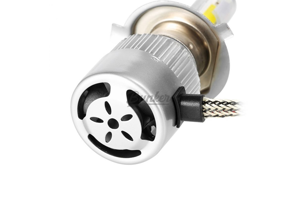 Светодиодные лампы C6, цоколь H4 (эконом) в головной свет, (компл)