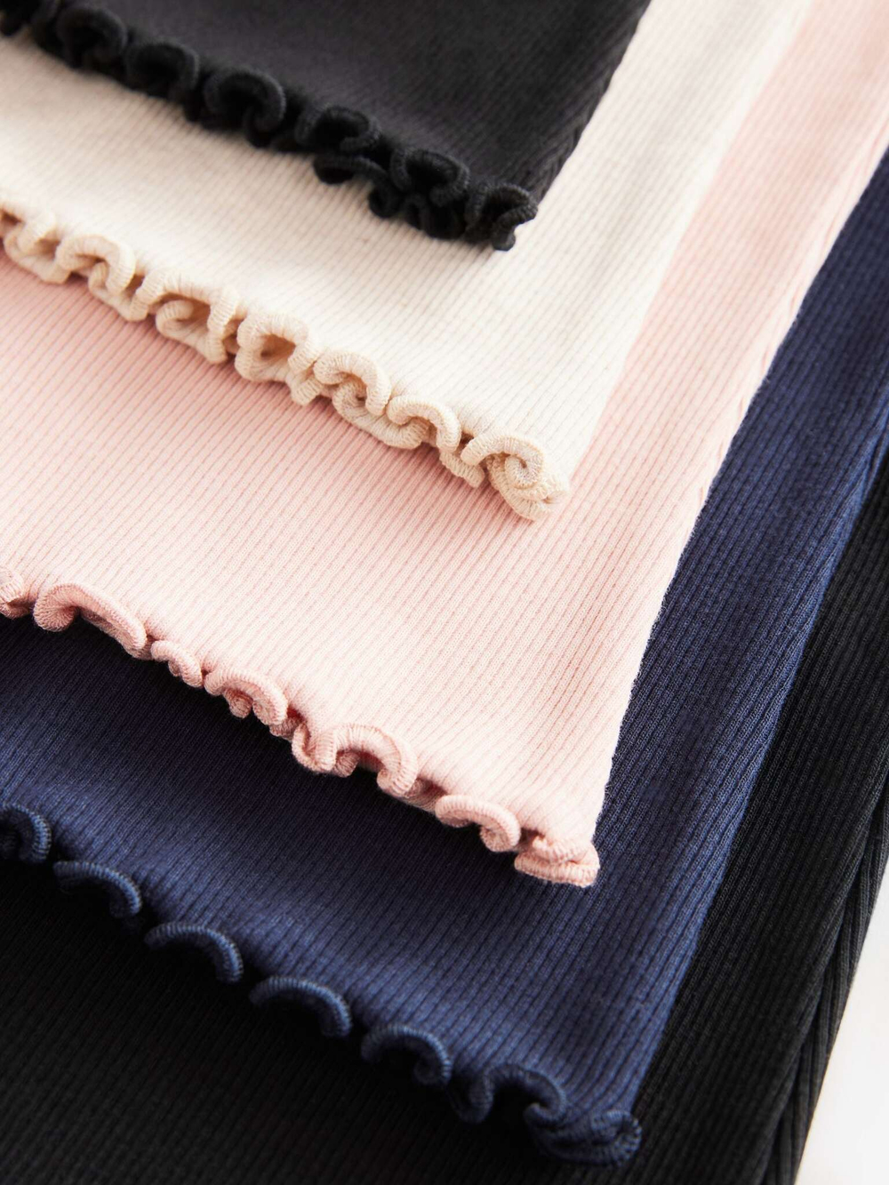 Легинсы-клеш для девочки Next B60-042, 5 шт., Черный, Бежевый, Розовый