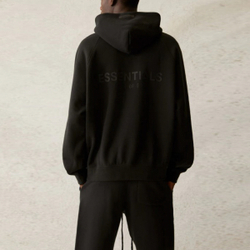 Толстовка Fear of God Essentials SS21 Pull-Over Hoodie Stretch Limo Logo, FOG-SS21-573