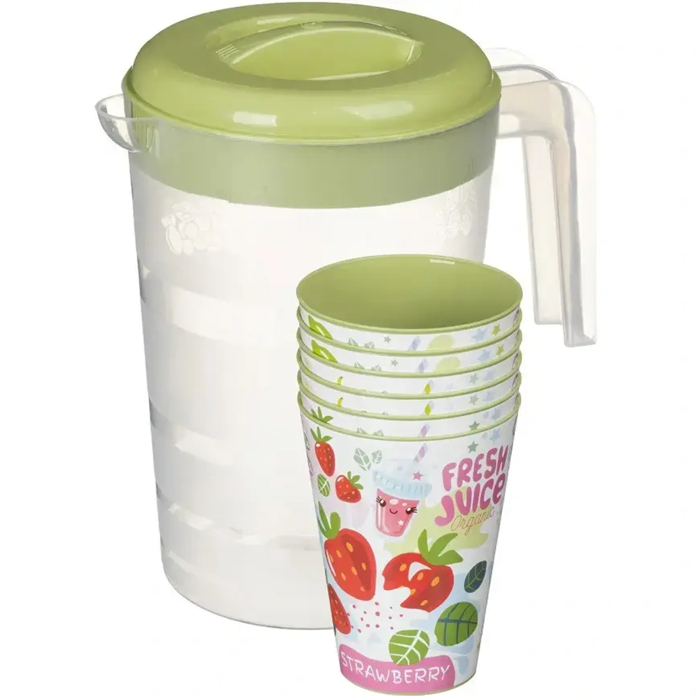 Набор для пикника, 7 предметов (салатовый)