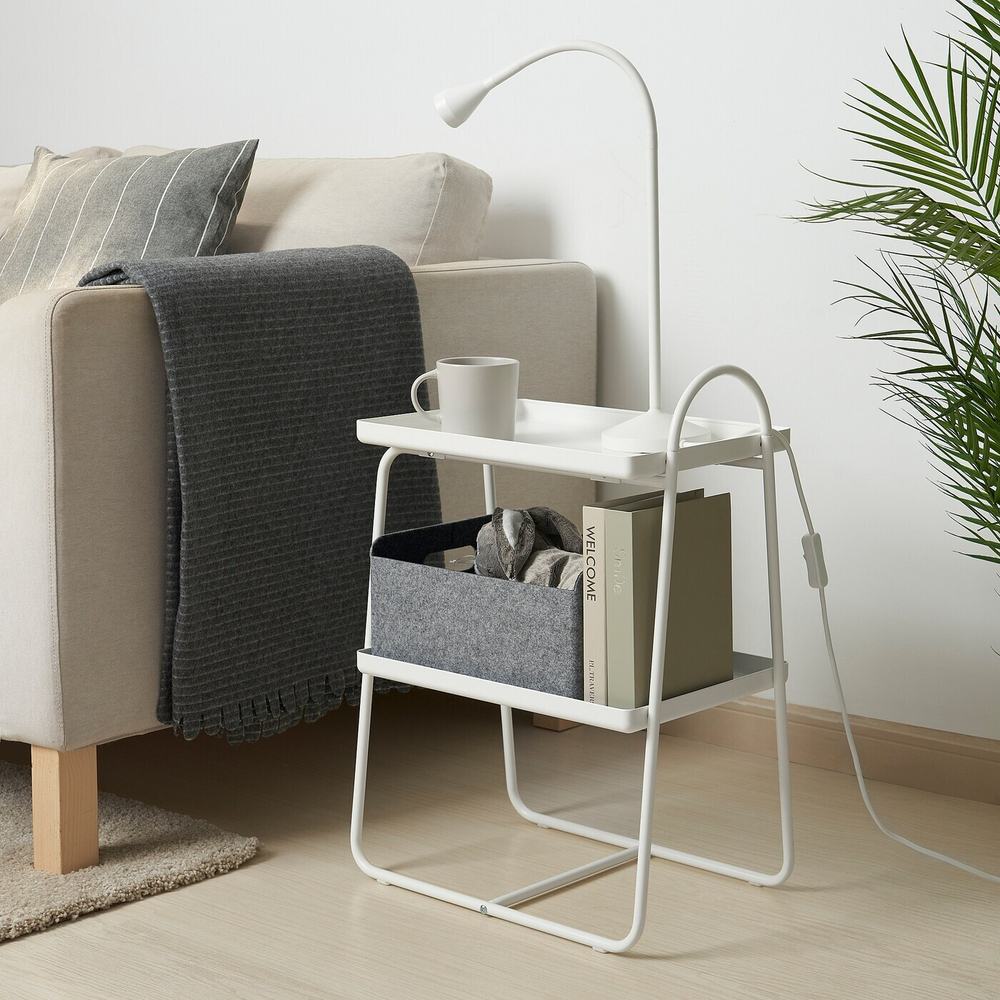 Прикроватная тумба IKEA HATTASEN (ХАТТАСЕН), Белый, 40х27х58 см