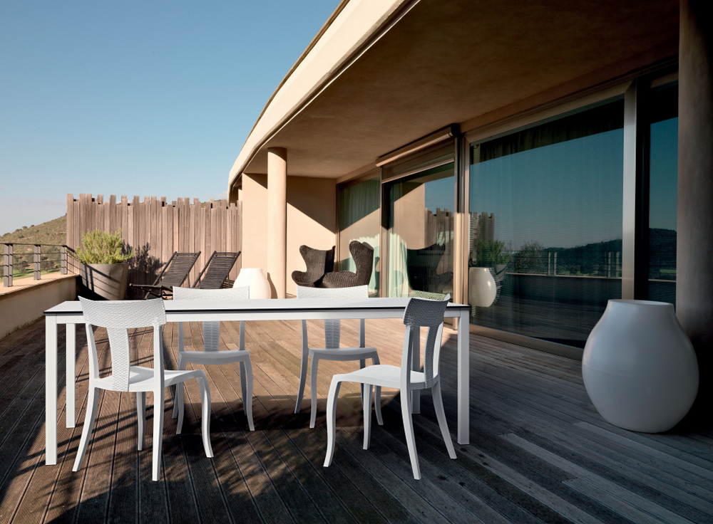 Стул пластиковый Papatya Toro-S Rattan, белый