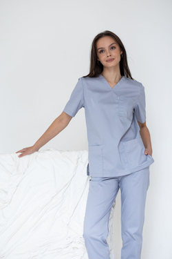 Блуза женская м640 toray стретч серый29