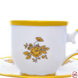 Набор мокка кофейных пар Queen's Crown Золотая роза 110 мл (6пар)