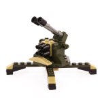 Конструктор блочный Аусини Армия Зенитка 64дет., пакет 22305