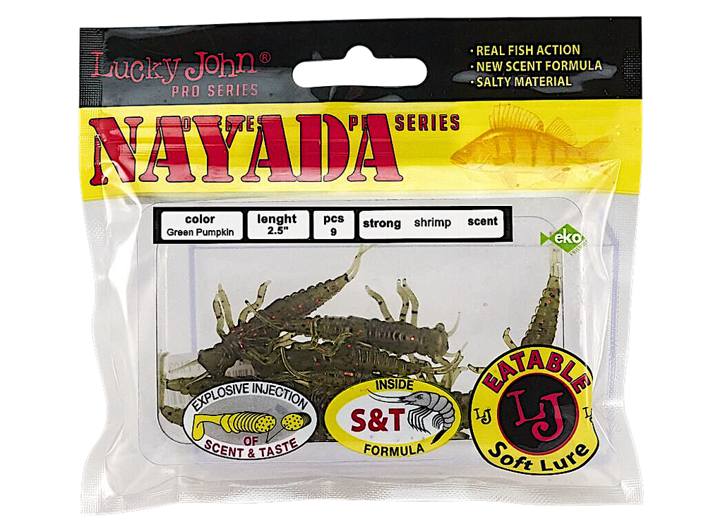 Мягкая приманка Lucky John Pro Series Nayada Съедобная 2.0" 51мм 9шт 140154 -