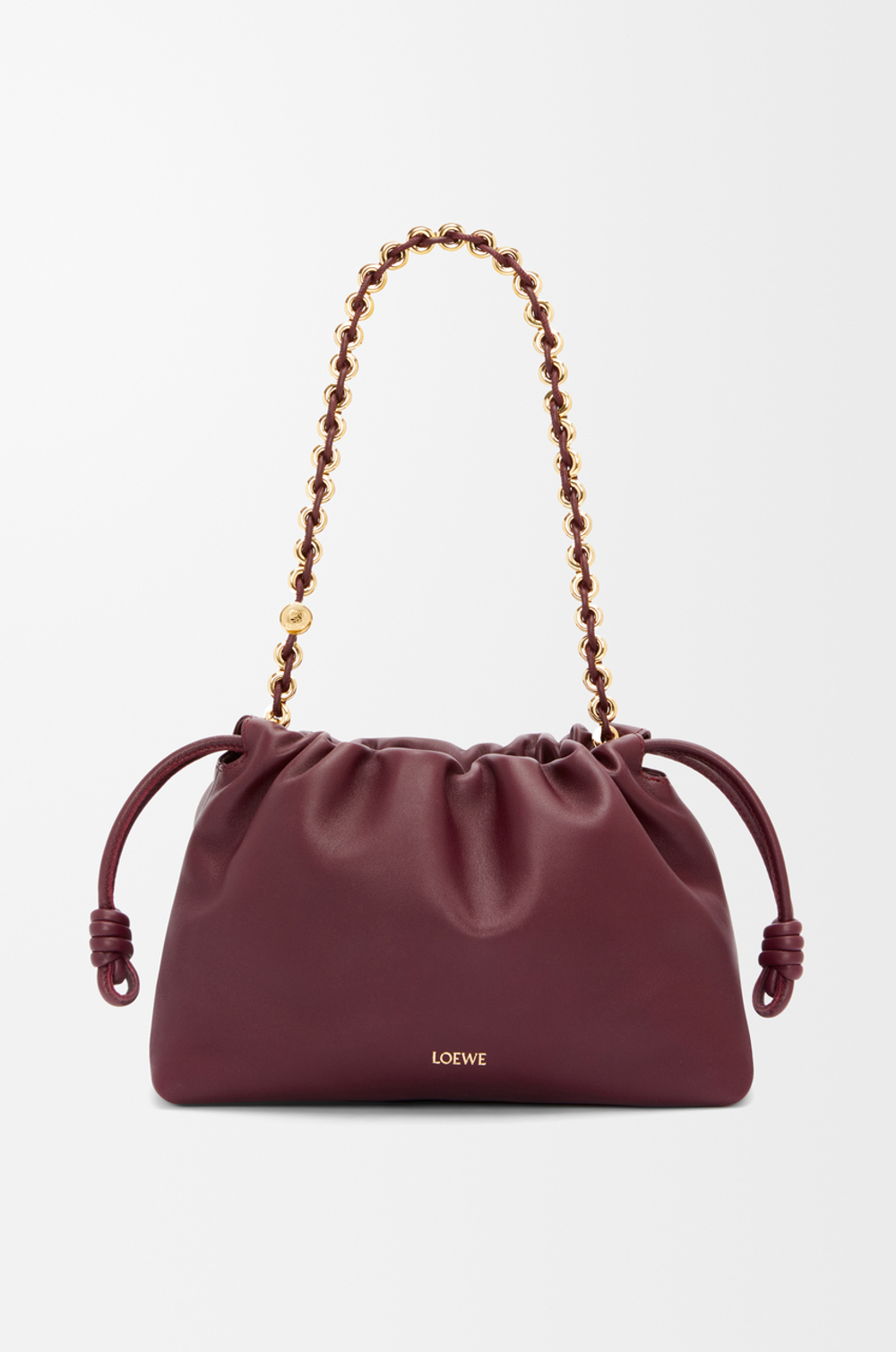 Loewe Сумка Flamenco среднего размера из мягкой кожи ягненка наппа, бургунди