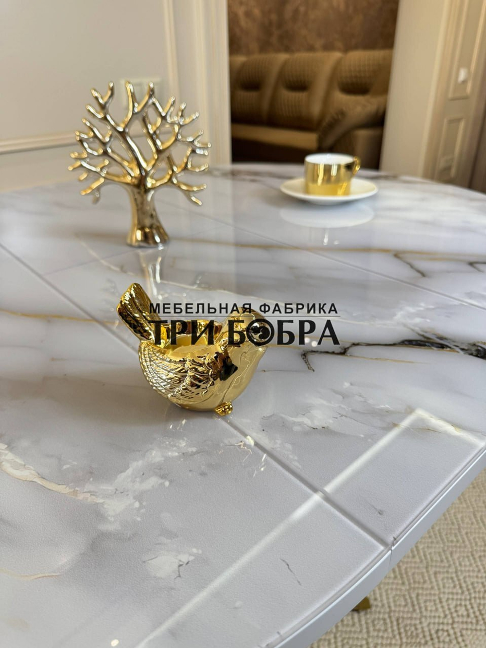 Стол круглый стеклянный "Бьянко"