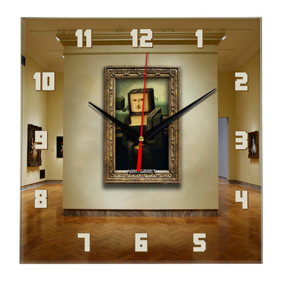 Настенные часы "Мона Лиза Кубик пиксель" Декор для дома, подарок