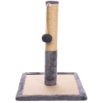 Когтеточка на подставке «Счастливый хвост!, цвет серый, 30*30*42см / d-6см