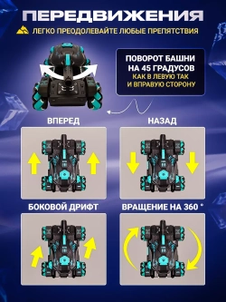 Танк на радиоуправлении с пульками орбизами машинка вездеход