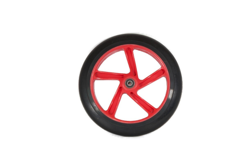 Колесо - 230 мм, для самокатов, с подшипниками, красное