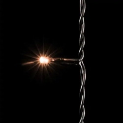 Светодиодный занавес 2*2 м., 400 экстра теплых белых LED ламп, черный провод ПВХ, LTC (PCL402-11-2EWW)