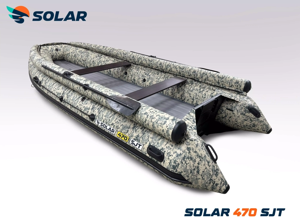Лодка надувная моторная solar-470 super jet tunnel с фальшбортом