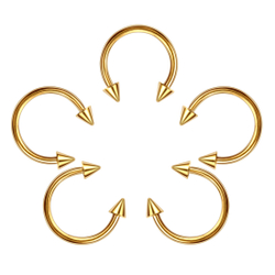 Пирсинг "Циркуляр", цвет золотой