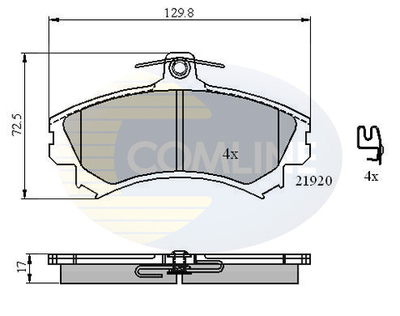 COMLINE - CBP31304-CML - Brake Pad Set, disc brake