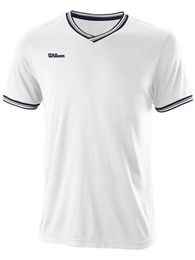 Мужская теннисная футболка Wilson Team II High V-neck Men - white