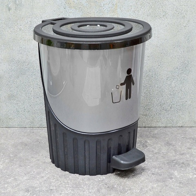 Ведро для мусора 8л с педалью, цвет микс