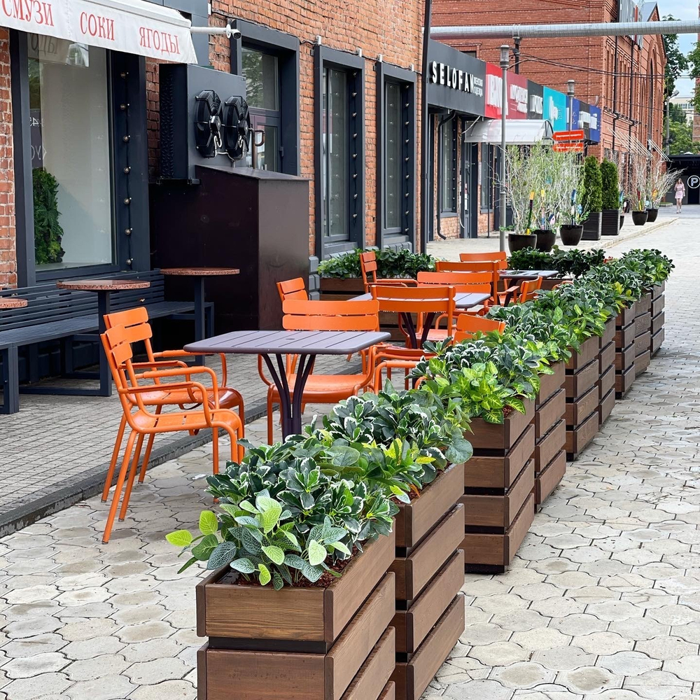 Озеленение искусственными растениями магазина " Морковь"