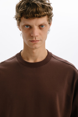 Футболка Mazzika Unisex Oversize OneSize, цвет темный шоколад