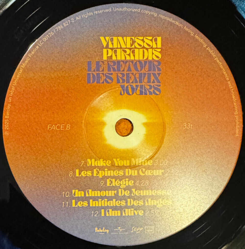 Vanessa Paradis / Le Retour Des Beaux Jours (Limited Edition)(LP)