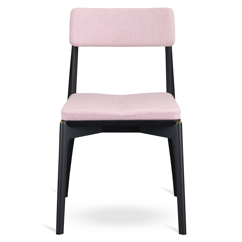 Стул aska, рогожка, черный/розовый
