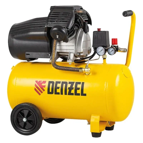 DENZEL DCV2200/50 компрессор воздушный 2.2 квт, прямой привод, 50 литров, 380 л/мин 58167