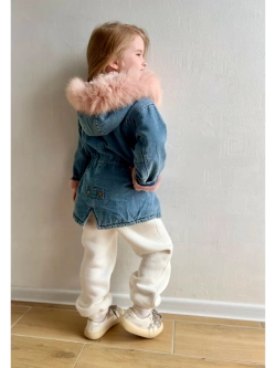 Парка джинсовая с искусственным мехом