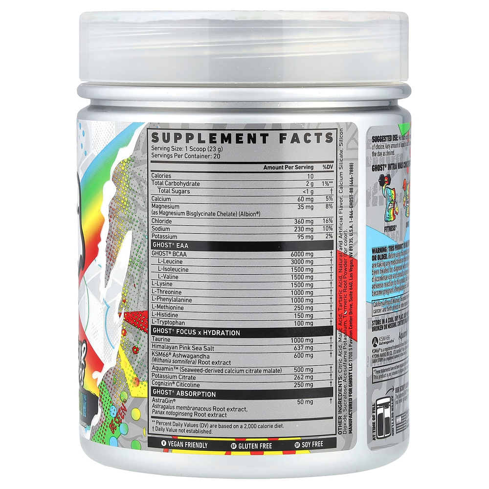 Ghost, Intra, кисло-радужные полоски, 460 г (16,2 унции)