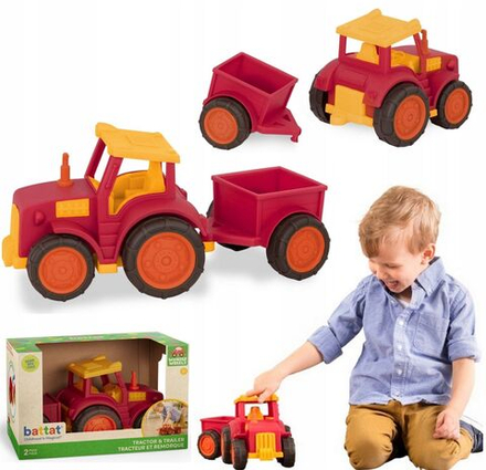 Игрушечный транспорт B. Toys Wonder Wheels - Трактор с прицепом - VE1018