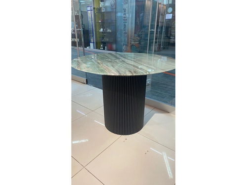 Стол Арден (1100 х 1100(+320) Керамика белая глянец 170116 Каркас Белый муар