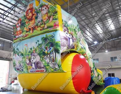 Коммерческий батут-горка "Царь зверей-2"