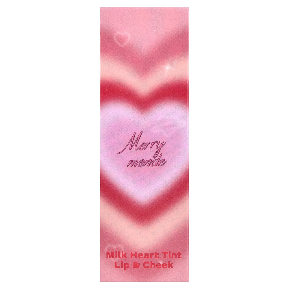 Merrymonde, Milk Heart, тинт для губ и щек, 05 яблочный, 5 г