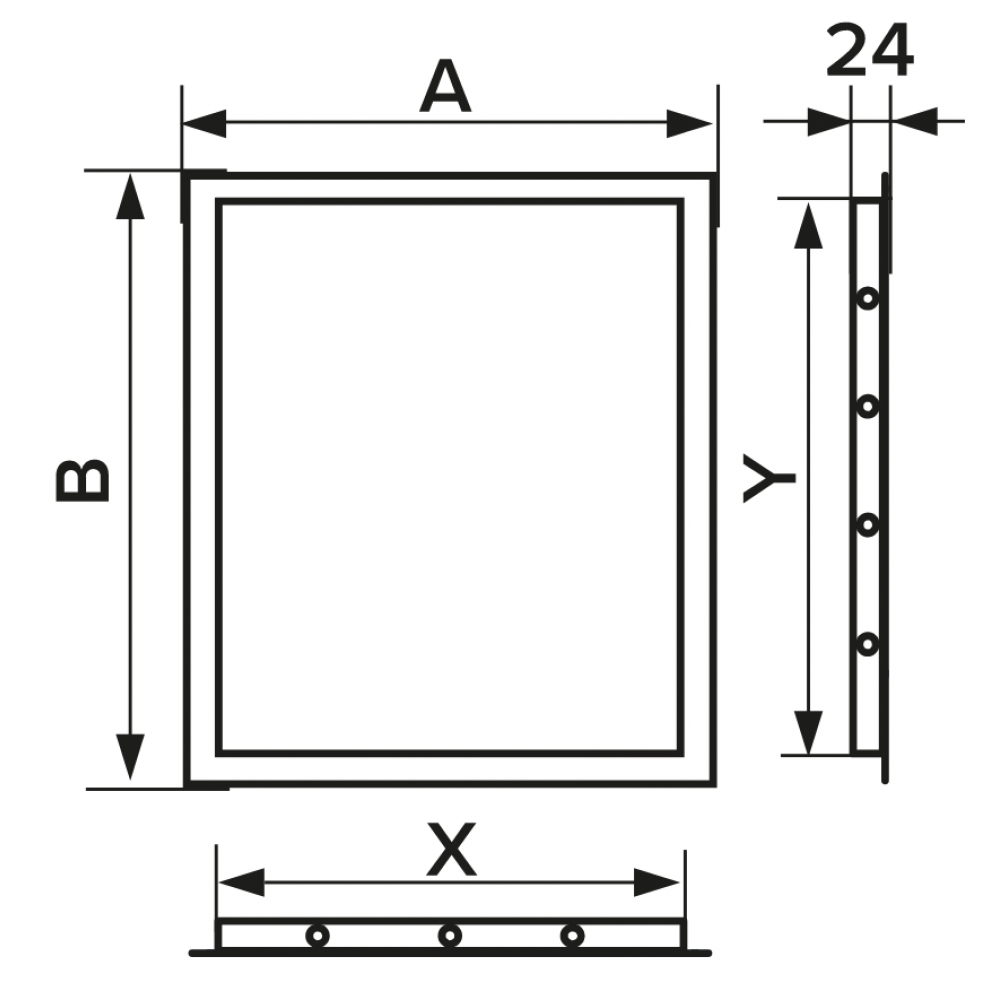 Люк-дверца пластиковая Л1015Р