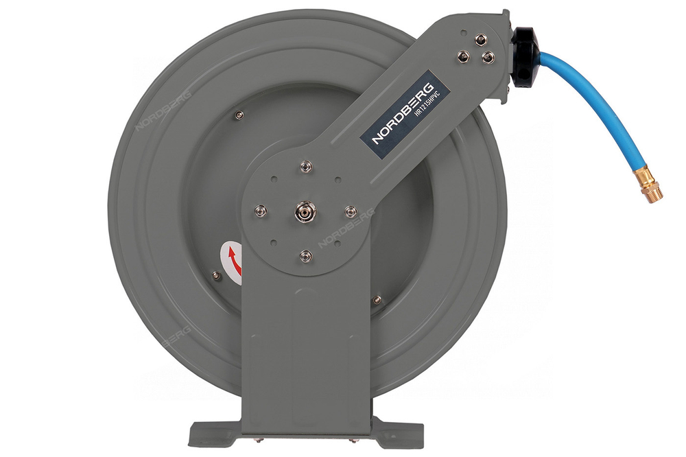NORDBERG (HR1215HPVC) Шланг воздушный c двойным армированием на стальной катушке, гибридный ПВХ 12.5х19 мм, 15 м