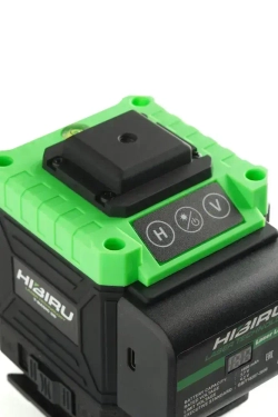 HIBIRU / Профессиональный лазерный уровень 3D со штативом, зеленый луч T-Basic дальность 30м, 12 лучей 360 градусов, самовыравнивание, кейс, пульт, откалиброван, гарантия