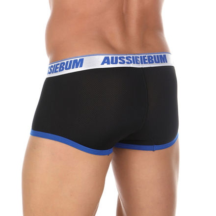 Мужские трусы хипсы черные в сетку Aussiebum