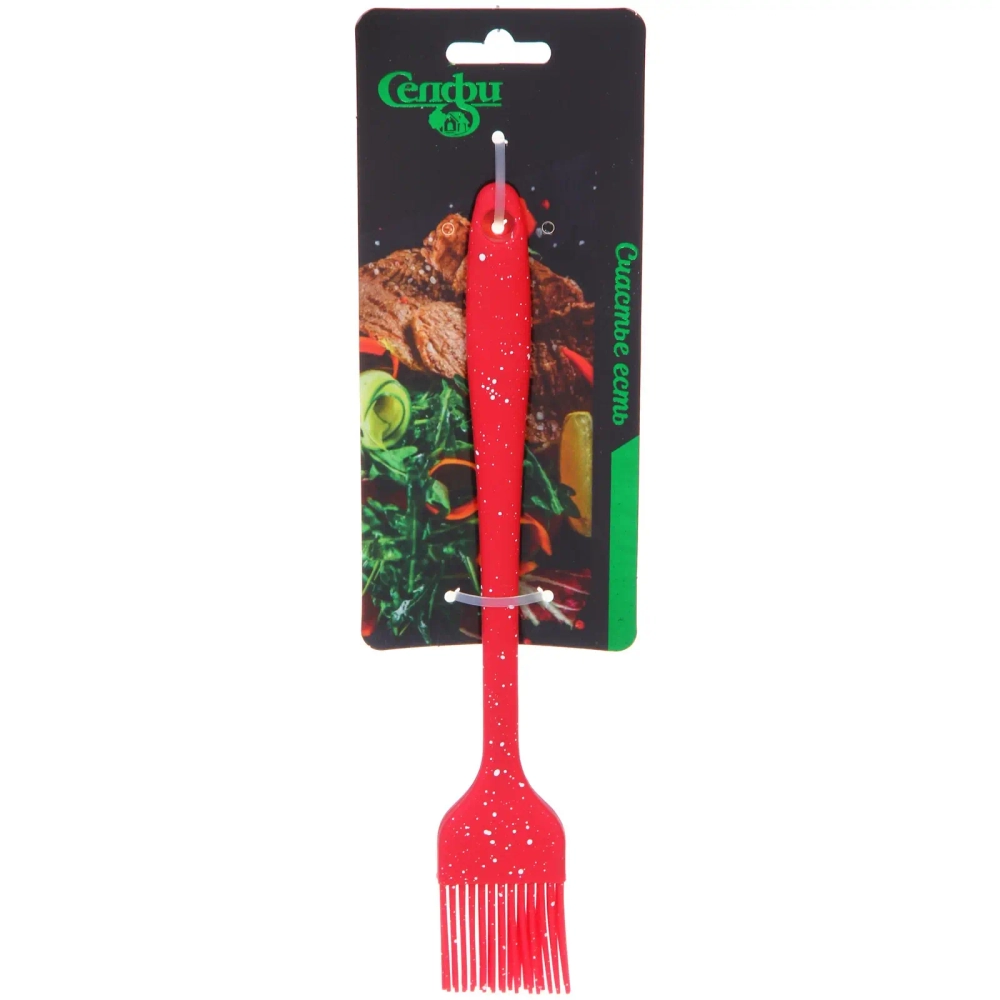 Кисточка кулинарная силиконовая «Bon appétit» 21*3,5см красная