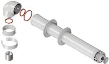 ROMMER RCA-6010-210900 Комплект дымохода СТАНДАРТ 60/100 - 900мм (Baxi (кроме ECO Nova/Classic), Ari