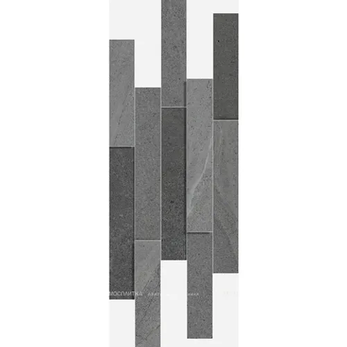 Декор Italon Контемпора Карбон Брик 3D 28х78 керамогранит серый Упак. 4 шт. 0,87 кв.м.
